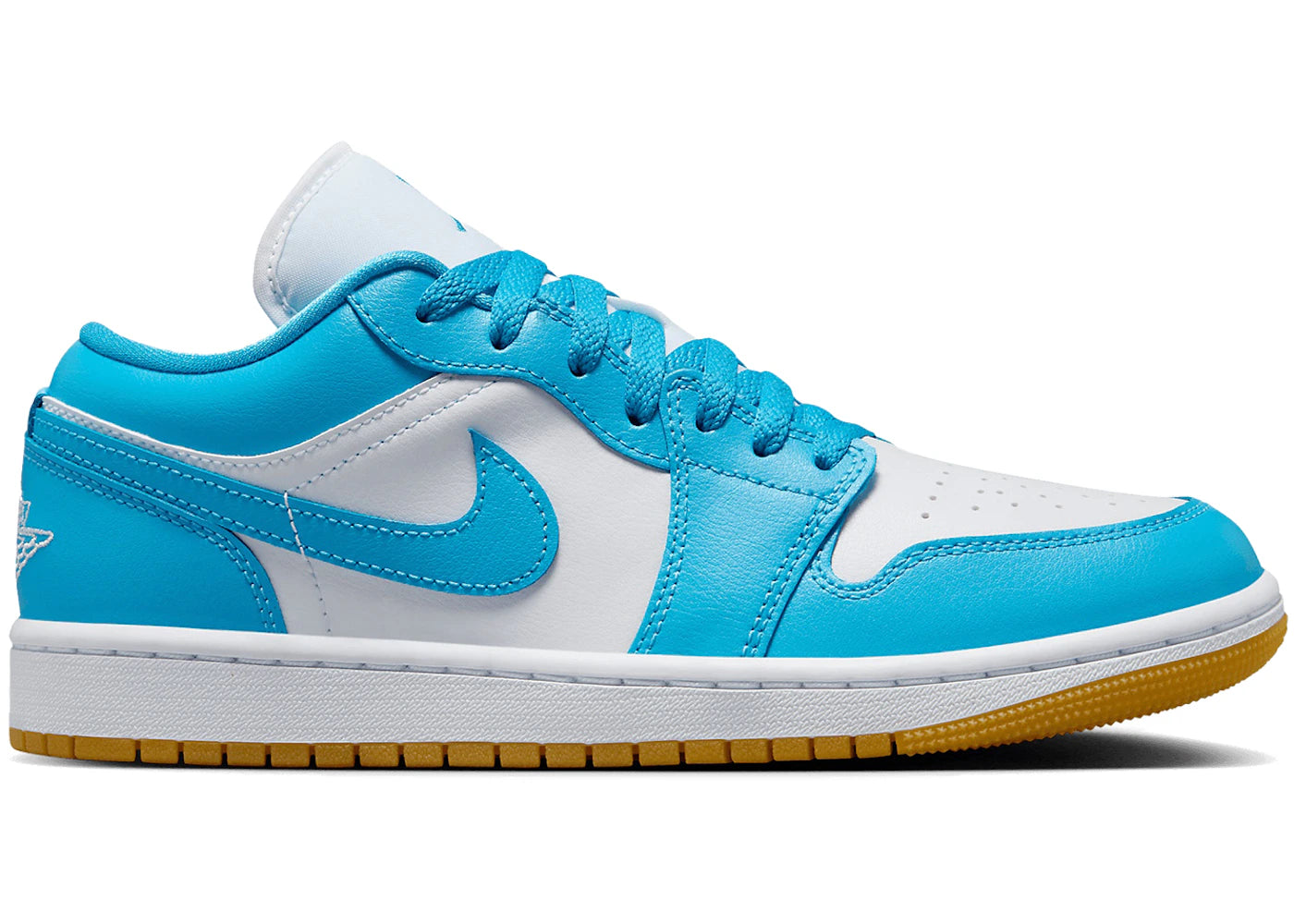 Jordan 1 Low White Gum Light Brown Dark Powder Blue (Women's)