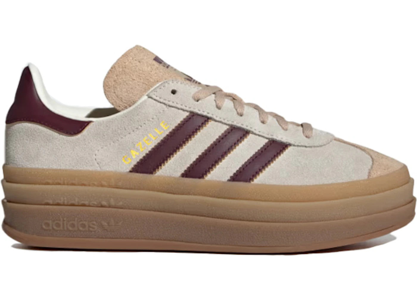 adidas Gazelle Bold Cream White Maroon (Women's)
