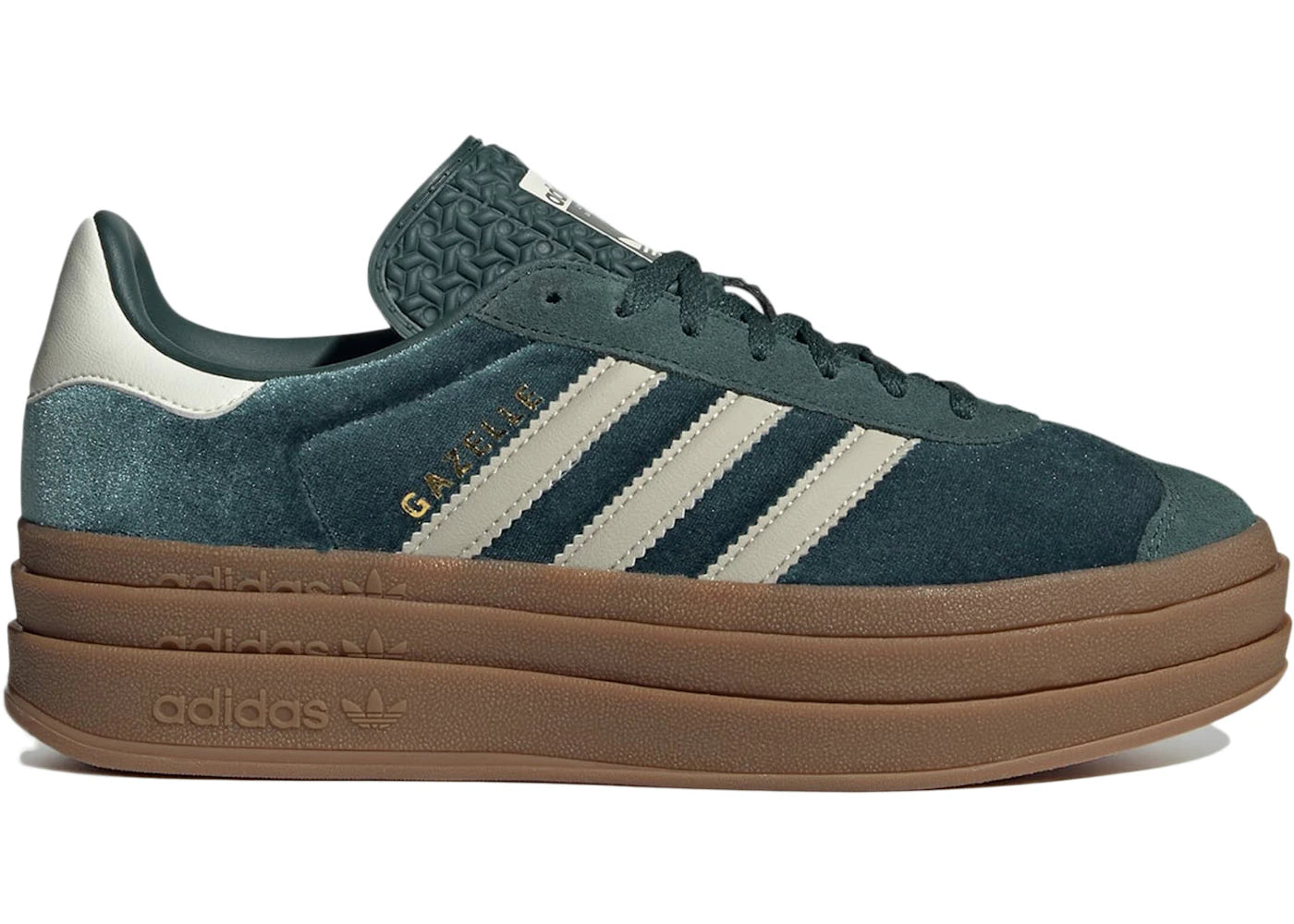 adidas Gazelle Bold Mineral Green Velvet (Women's)